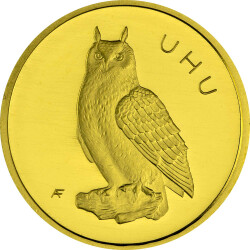 5 x 20 Euro Goldmünze "Uhu" - Deutschland 2018 - Serie: "Heimische Vögel" - A D F G J