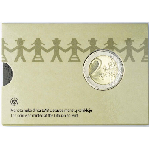 2 Euro Gedenkmünze Litauen 2018 st - Chor- und Tanzfest -...