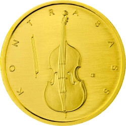 50 Euro Goldmünze Deutschland 2018 - "Kontrabass" - Serie: Musikinstrumente - F Stuttgart