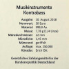 50 Euro Goldmünze Deutschland 2018 - "Kontrabass" - Serie: Musikinstrumente - J Hamburg