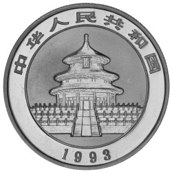 5 Yuan China 1993 Silber 1/2 Unze st - Panda