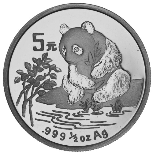 5 Yuan China 1996 Silber 1/2 Unze st - Panda