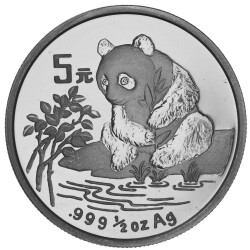 5 Yuan China 1996 Silber 1/2 Unze st - Panda