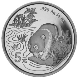 5 Yuan China 1997 Silber 1/2 Unze st - Panda