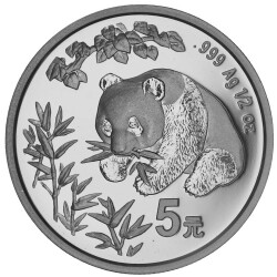 5 Yuan China 1998 Silber 1/2 Unze st - Panda