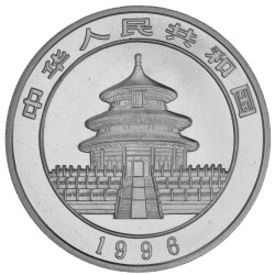 10 Yuan China 1996 1 Unze Silber st - Panda