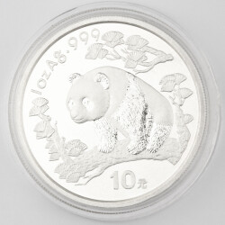 10 Yuan China 1997 1 Unze Silber st - Panda
