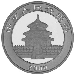 10 Yuan China 2000 1 Unze Silber st - Panda