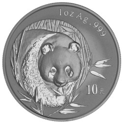 10 Yuan China 2003 1 Unze Silber st - Panda