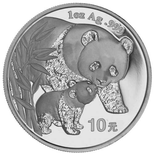 10 Yuan China 2004 1 Unze Silber st - Panda