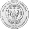 50 Francs Ruanda 2019 - 1 Unze Silber BU - Lunar: Jahr des Schweins Year of the pig