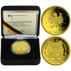 100 Euro Deutschland 2018 Gold st - UNESCO Schlösser Augustusburg und Falkenlust in Brühl