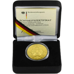 100 Euro Deutschland 2018 Gold st - UNESCO Schlösser Augustusburg und Falkenlust in Brühl