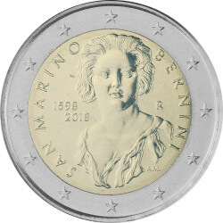 2 Euro Gedenkmünze San Marino 2018 st - Bernini - im...