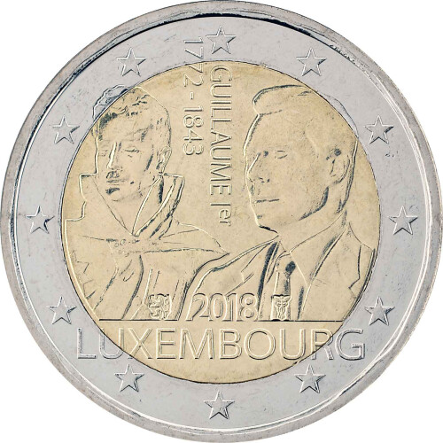 2 Euro Gedenkmünze Luxemburg 2018 bfr. - Guilaume I.