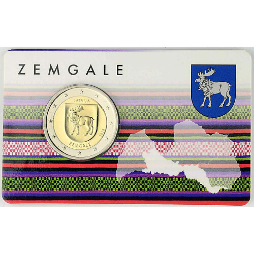 2 Euro Gedenkmünze Lettland 2018 st - Zemgale - im Blister