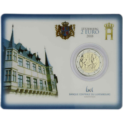 2 Euro Gedenkmünze Luxemburg 2018 st - Guilaume I. - in CoinCard