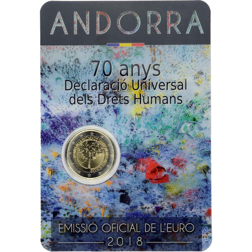 2 Euro Gedenkmünze Andorra 2018 st - 70 Jahre...