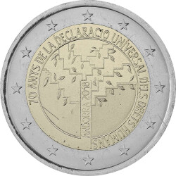 2 Euro Gedenkmünze Andorra 2018 st - 70 Jahre Menschenrechte - im Blister