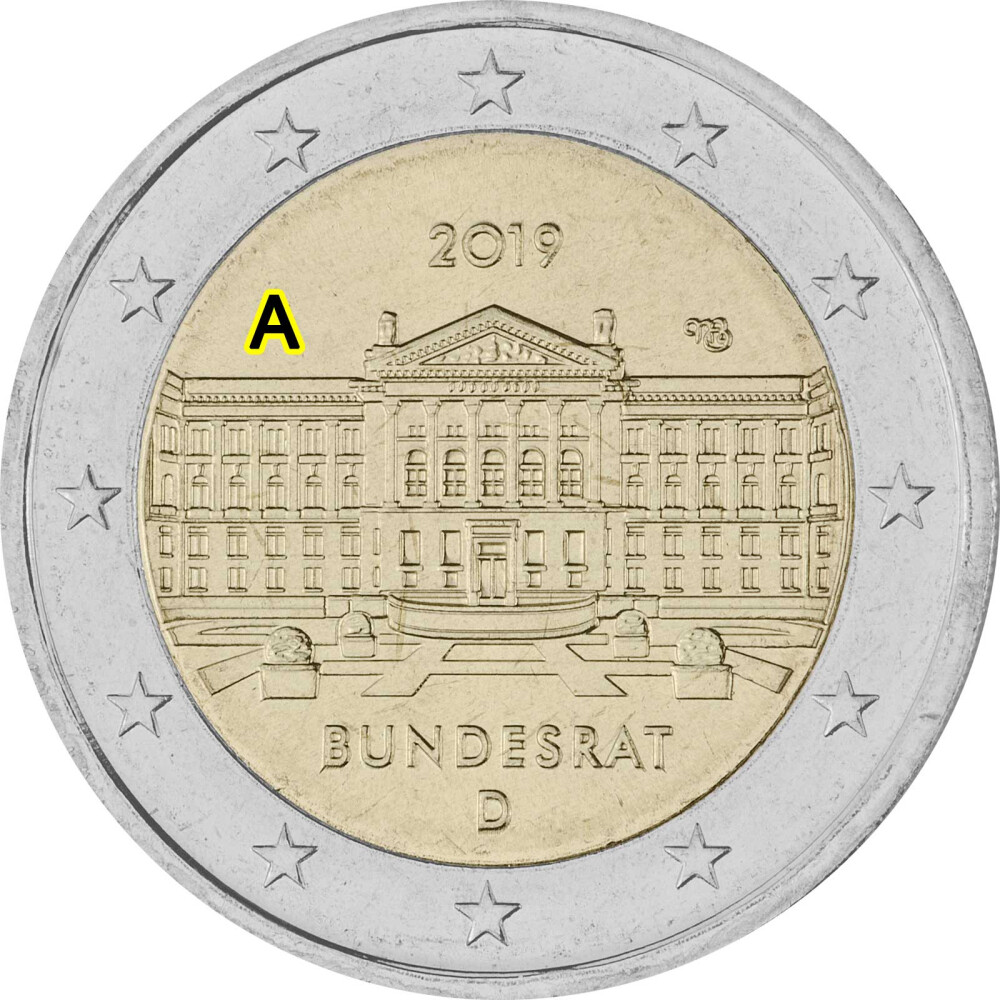 2 Euro Münze Bundesrat D 2019 Wert 2 Euro Gedenkmünze Deutschland 2019 bfr. - Bundesrat (A)