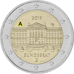 2 Euro Gedenkmünze Deutschland 2019 bfr. - Bundesrat...