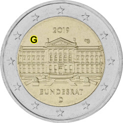 2 Euro Gedenkmünze Deutschland 2019 bfr. - Bundesrat...