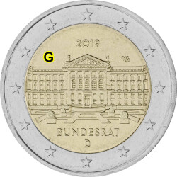 2 Euro Gedenkmünze Deutschland 2019 bfr. - Bundesrat...