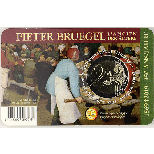 2 Euro Gedenkmünze Belgien 2019 st - Pieter Bruegel - im...