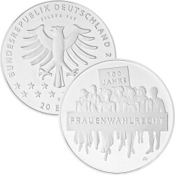 20 Euro Deutschland 2019 Silber bfr. - 100 Jahre...