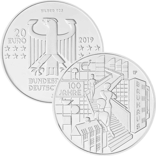 20 Euro Deutschland 2019 Silber bfr. - 100 Jahre Bauhaus