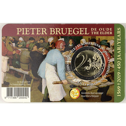 2 Euro Gedenkmünze Belgien 2019 st - Pieter Bruegel - im...