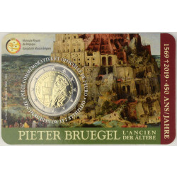 2 Euro Gedenkmünze Belgien 2019 st - Pieter Bruegel - im Blister (wallonische Variante)