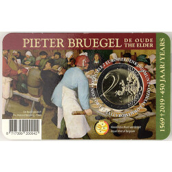 2 Euro Gedenkmünze Belgien 2019 st - Pieter Bruegel - im Blister (wallonische Variante)