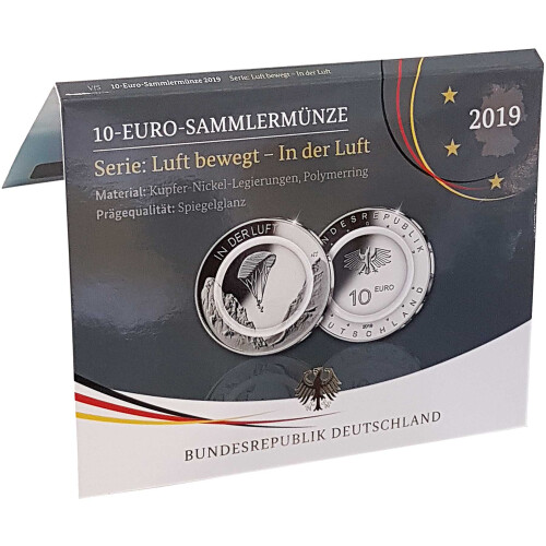 10 Euro Gedenkmünze Deuschland 2019 PP - In der Luft - F...