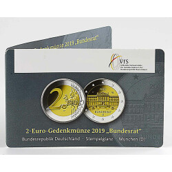 2 Euro Gedenkmünze Deutschland 2019 - Bundesrat (D) - in CoinCard