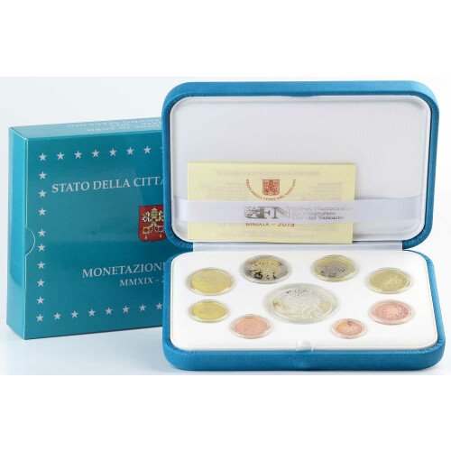 KMS Vatikan 2019 Polierte Platte (PP) inkl. 20 Euro Silbermünze
