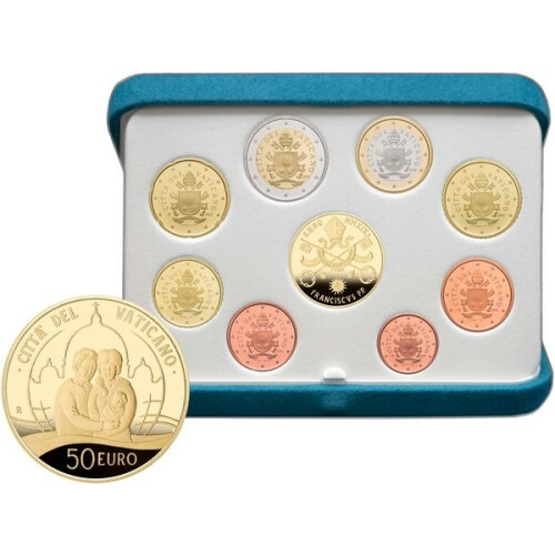 KMS Vatikan 2019 Polierte Platte (PP) inkl. 50 Euro Goldmünze