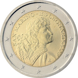 2 Euro Gedenkmünze San Marino 2019 st - Leonardo da...