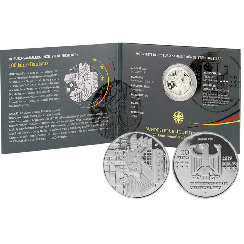 20 Euro Deutschland 2019 Silber PP - 100 Jahre Bauhaus