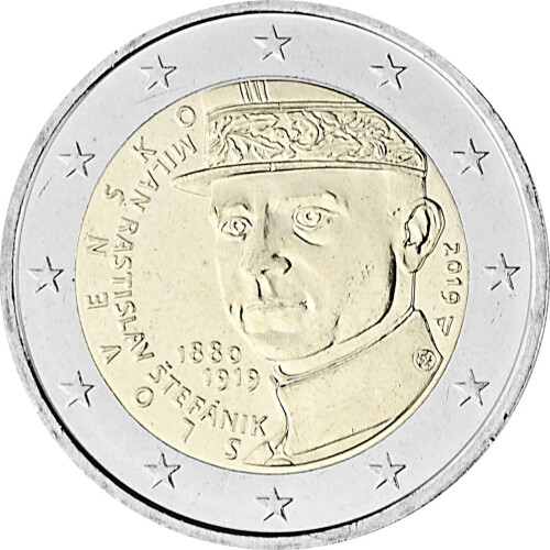 2 Euro Gedenkmünze Slowakei 2019 bfr. - Milan Stefánik