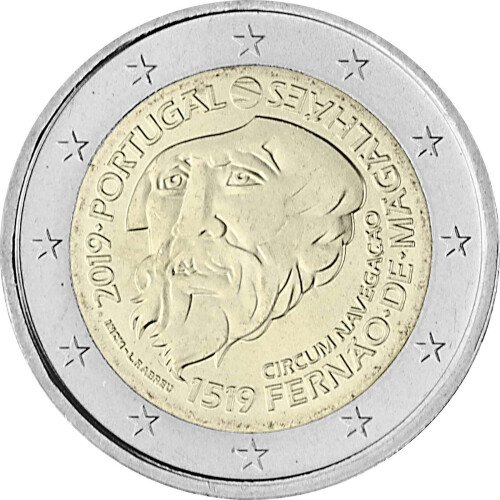 2 Euro Gedenkmünze Portugal 2019 bfr. - Weltumseglung durch Magellan