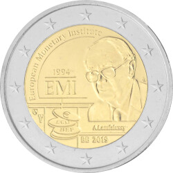 2 Euro Gedenkmünze Belgien 2019 st - Europäisches Währungsinstitut - flämischer Blister (NL/ENG)