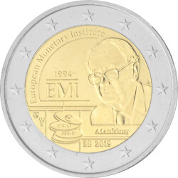 2 Euro Gedenkmünze Belgien 2019 st - Europäisches Währungsinstitut - im Blister (flämische Variante)