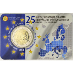 2 Euro Gedenkmünze Belgien 2019 st - Europäisches Währungsinstitut - im Blister (wallonische Variante)