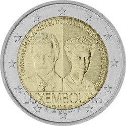 2 Euro Gedenkmünze Luxemburg 2019 bfr. -...