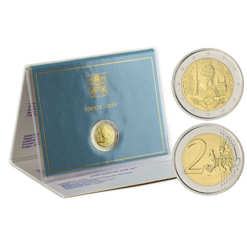 2 Euro Gedenkmünze Vatikan 2019 st - 90 Jahre Vatikanstadt - im Blister