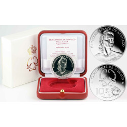 10 Euro Gedenkmünze Monaco 2019 Silber PP - Grace Kelly