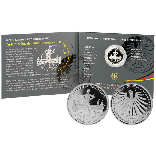20 Euro Deutschland 2019 Silber PP - Das tapfere Schneiderlein
