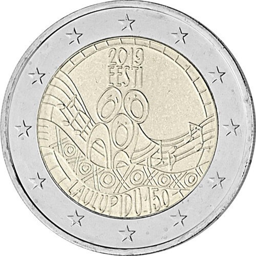 2 Euro Gedenkmünze Estland 2019 bfr. - Liederfest