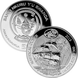 50 Francs Ruanda 2019 - 1 Unze Silber PP - Nautical Ounce: Victoria